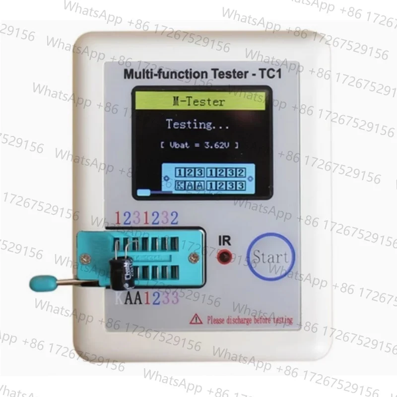 1pcs LCR-TC TCR-T7 Colorful Display Transistor Tester Multimeter Diode Triode MOS/PNP/NPN Capacitor Resistor Transistor