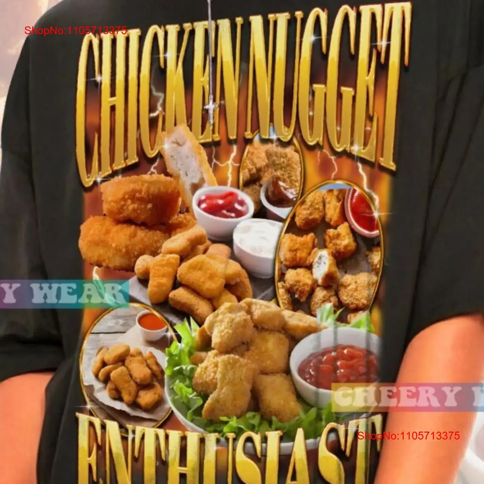 Chicken Nugget EnthusiasT T Shirt Funny For Friends 90s Meme Humor Sarcastic Friend vintage Washed designer clothes Unisex
