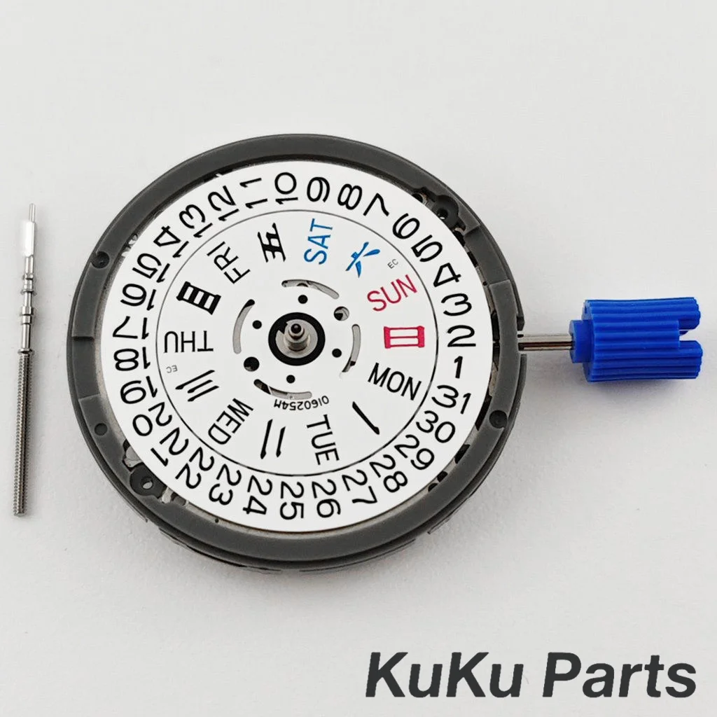 Japon véritable blanc NH36 24 bijoux couronne de mouvement automatique à remontage automatique à 3.0 et 3.8 heures Mod NH36A pièces de montre ensemble de tiges