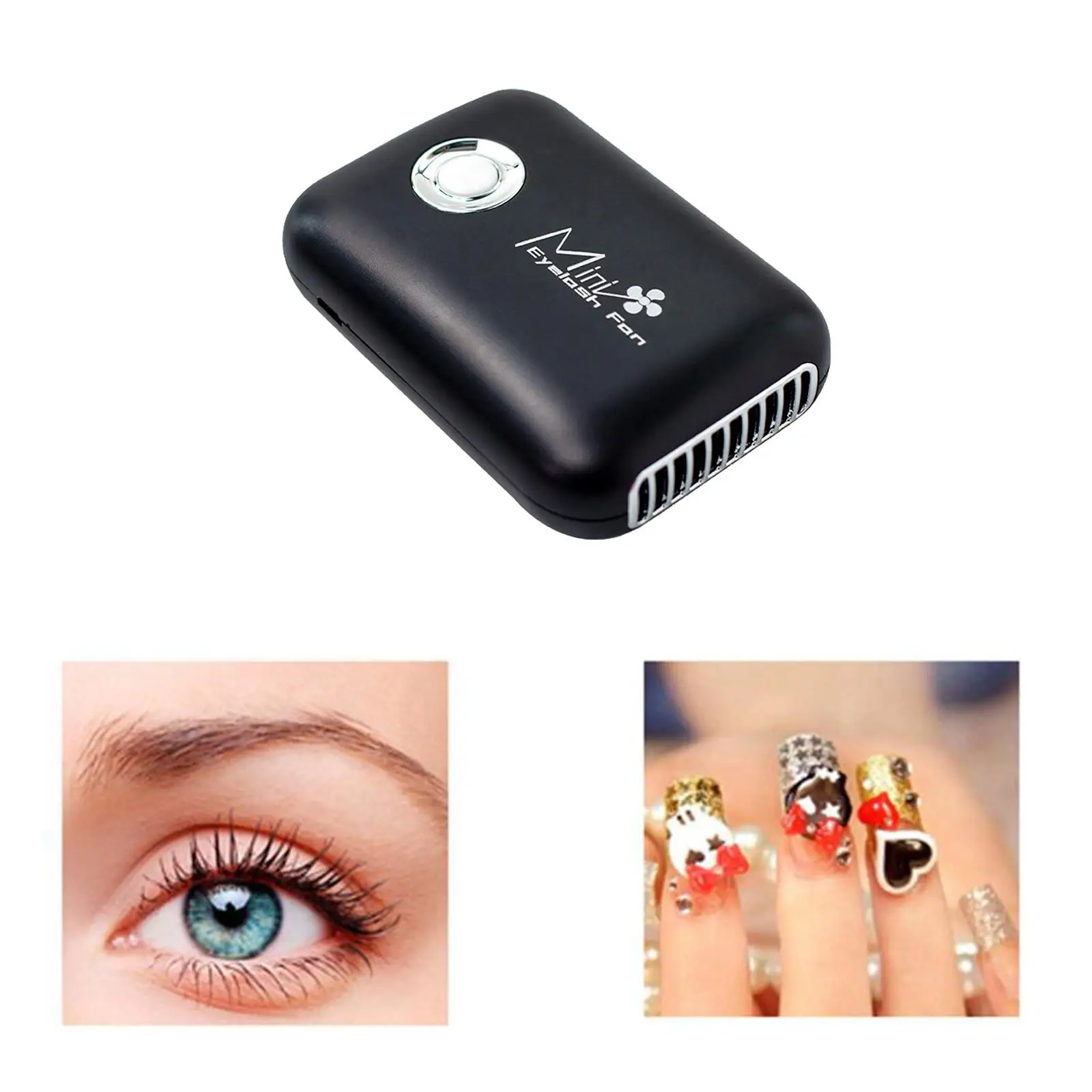 Rechargeable Eyelash Extension Dryer Fan with USB Cable Mini Lash Glue Cooler Portable Air Blower for Professional Lash Artist