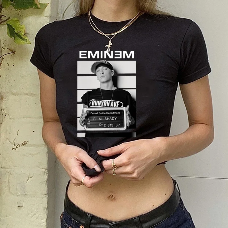 Eminem fairy grunge  fairycore 90s crop top Female goth 2000s cute gothic  t-shirts tshirt