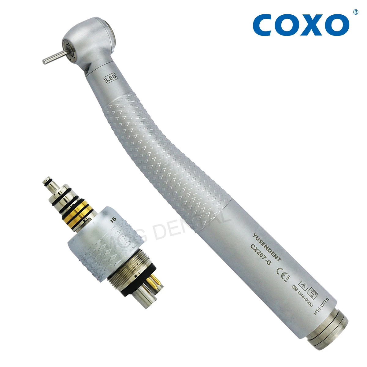 COXO Dental Handpiece Fiber Optic High Speed Handpiece Standard/Torque Head Coupling 6 Pin Fit W&H Dentistry Materials