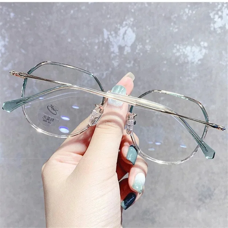 Finished Myopia Glasse Women with Minus Degree Round Nearsighted Eyewear Diopter  -0.5 -0.75 -1.25 -1.5  -2.0 -2.5 -3.0 To -6