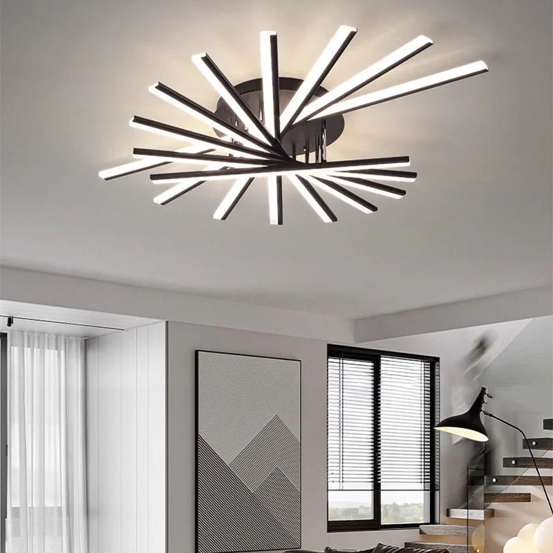 Imagem -03 - Nordic Rotating Branches Led Lustres de Teto Lâmpada Regulável para Estudo Sala de Estar Quarto Luminária Pendurada Decoração de Casa