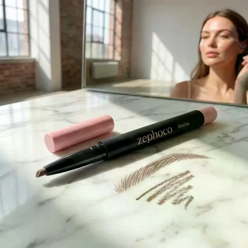 Smooth Mocha Eyebrow Pencil Natural Brow Shaper Long Wearing For Daytime And Party Makeup Styles