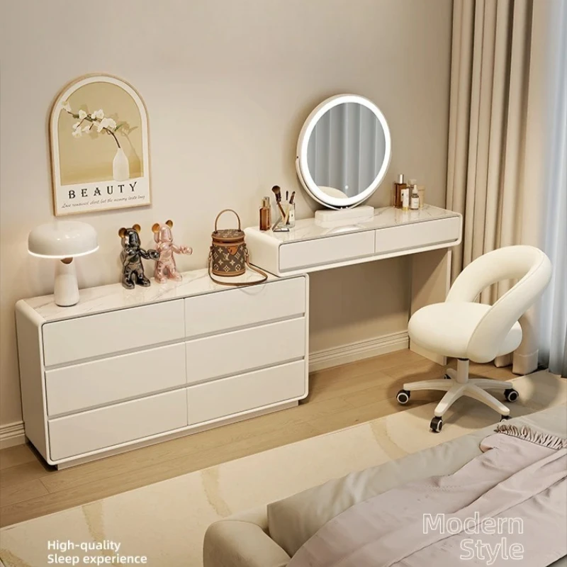 Tocador nórdico para el hogar, taburete de peinados, tocador de almacenamiento, tocador de maquillaje, Muebles cómodos para mujer, Muebles de dormitorio