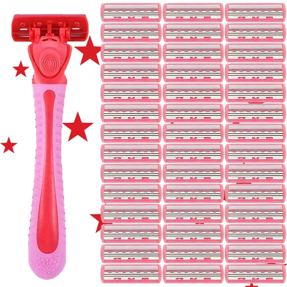 

High-quality ladies' razor, sharp blades, comfortable handle, oil-free, perfect choice for beauty and holiday gifts