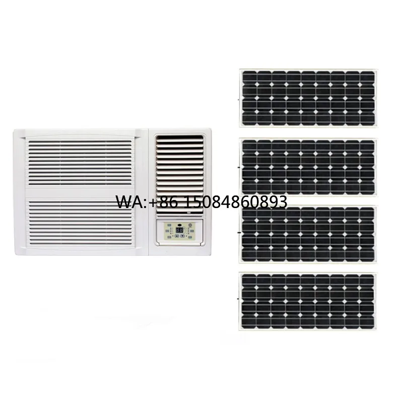 0.5 Ton 1 Hp 9000Btu AC/DC Solar Room Air Conditioner, Solar Powered for Cool & Comfort
