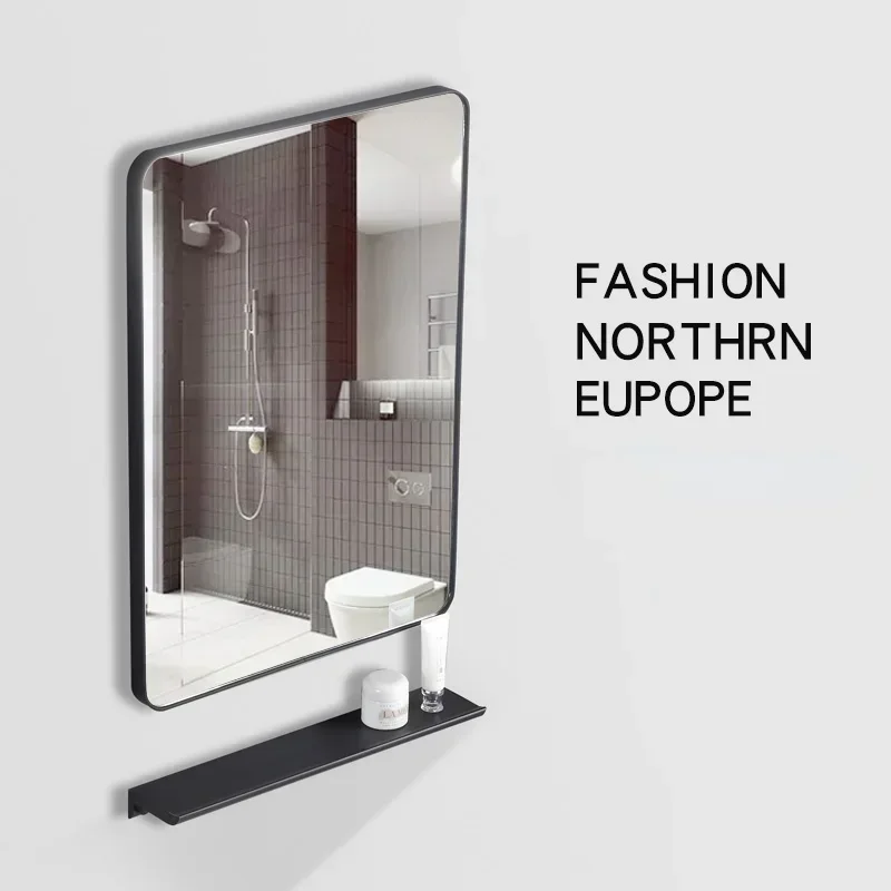 Girls Vanity Bath Mirror Cabinet Wall Mounted Self Haircut Shaving Mirror Shower Magnifying Lustro Do Makijazu Mirrors LG50JZ
