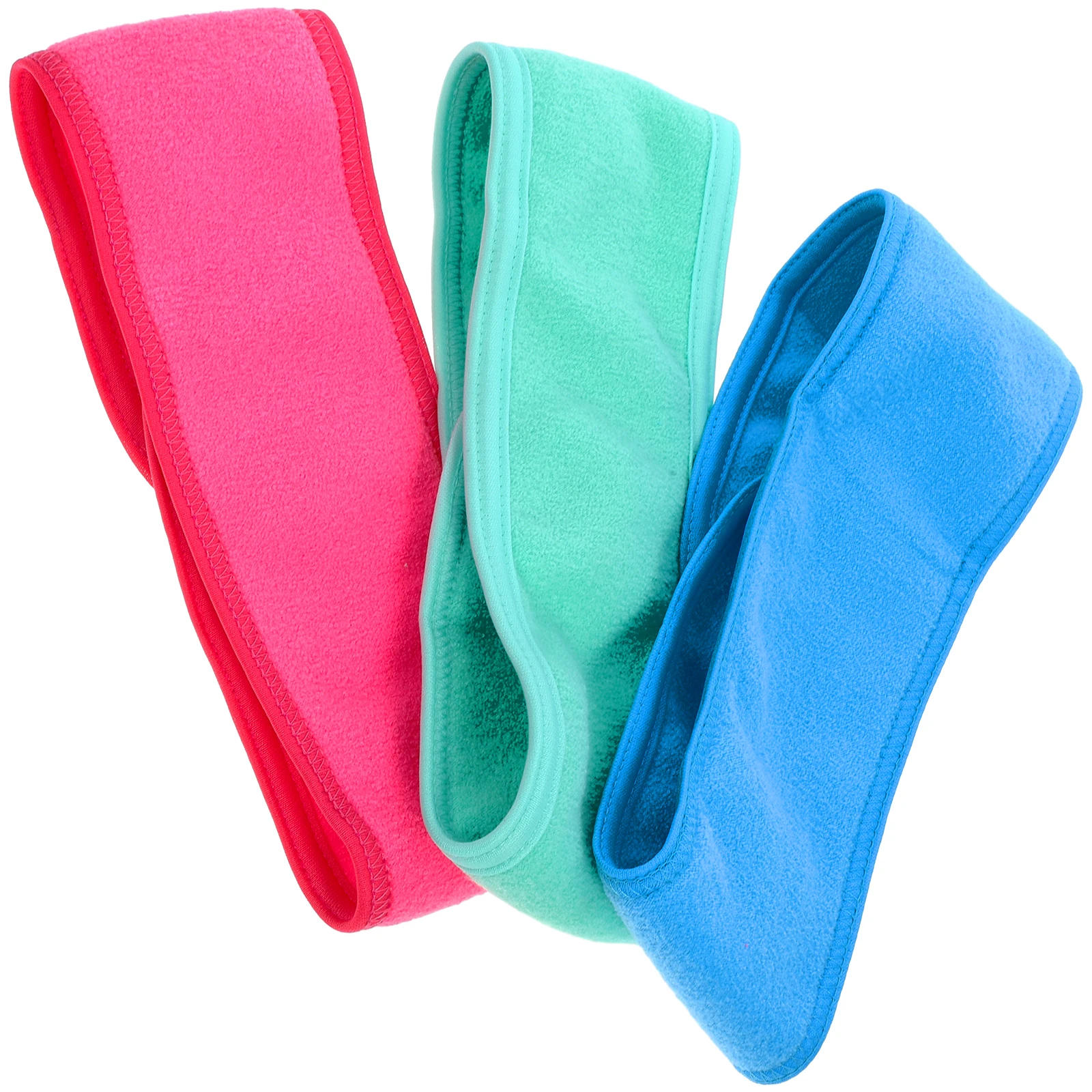 

3pcs Hair Band Headband Elastic Breathable Women Yoga Sports Face Washing Skincare Colored Microfiber Adjustable
