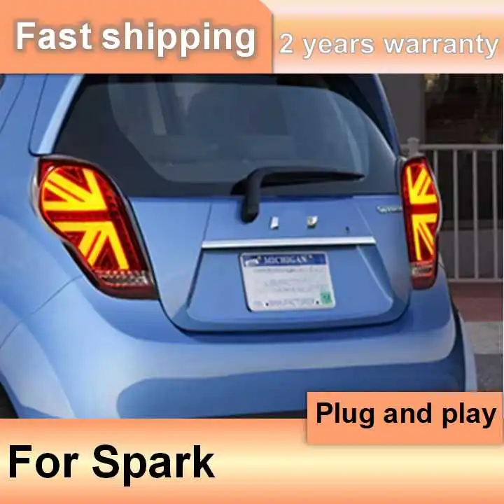 

Автомобильные аксессуары для Chevrolet Spark, задние фонари 2010-2019, задний фонарь Spark, задний DRL, противотуманный тормоз, указатель поворота заднего хода