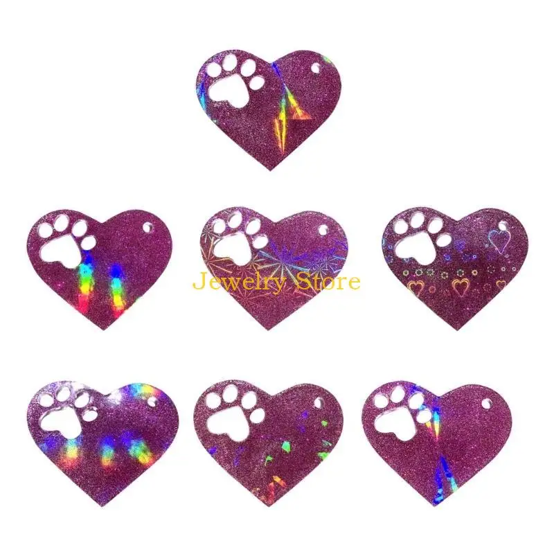 

F2TD Multipurpose Heart Dogs Claws Silicone Mould Set Portable Accessory for Craft Supplies Plaster Making Plaster Crafting