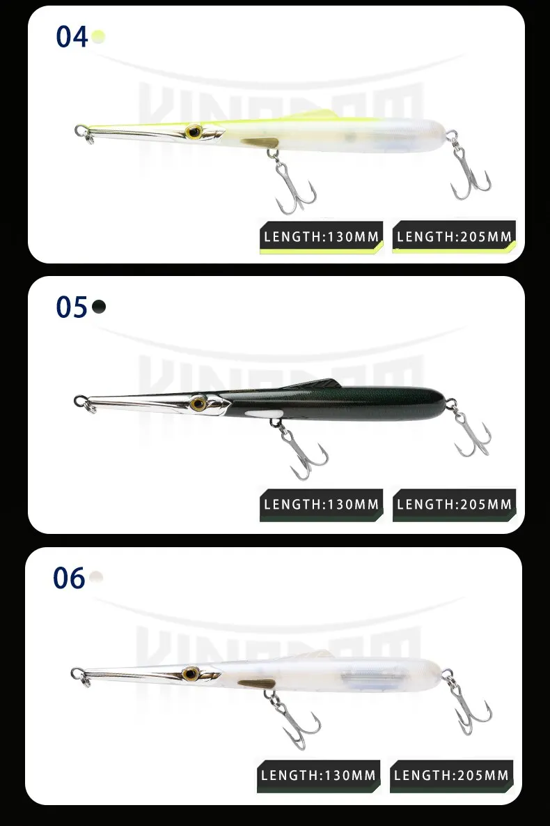 Kingdom Sinking Schwimmender Bleistift-Angelköder, 11 g, 13 g, 30 g, 40 g, harte künstliche Köder, Salzwasser-Seebarsch, Stickbait, harte Wobbler – Detail 18