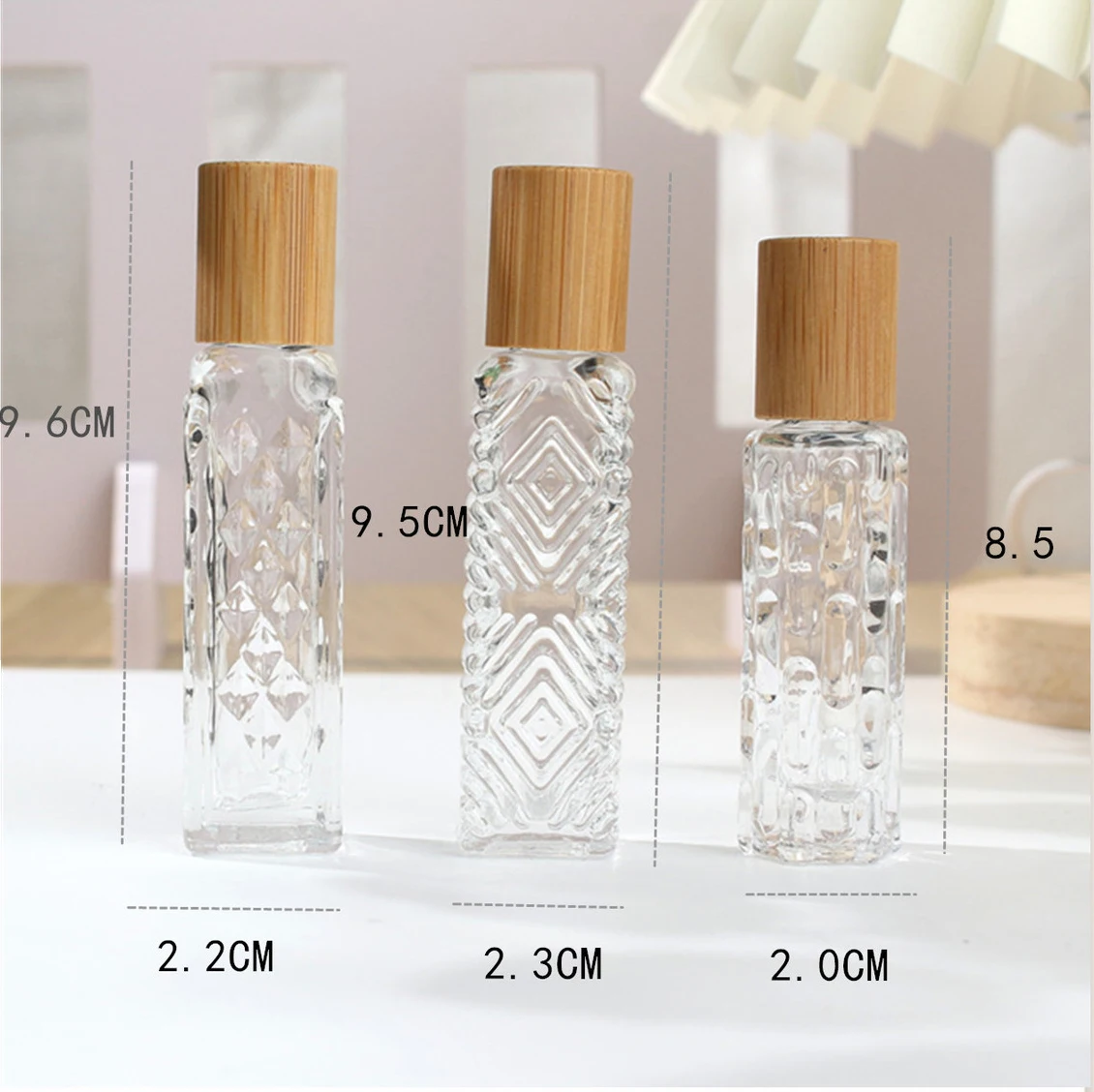 1x Bal Parfum Dispenser Fles High-End Draagbare Artefact Delicate Mini Etherische Olie Glazen Kraal Fles Kleine Lege Fles