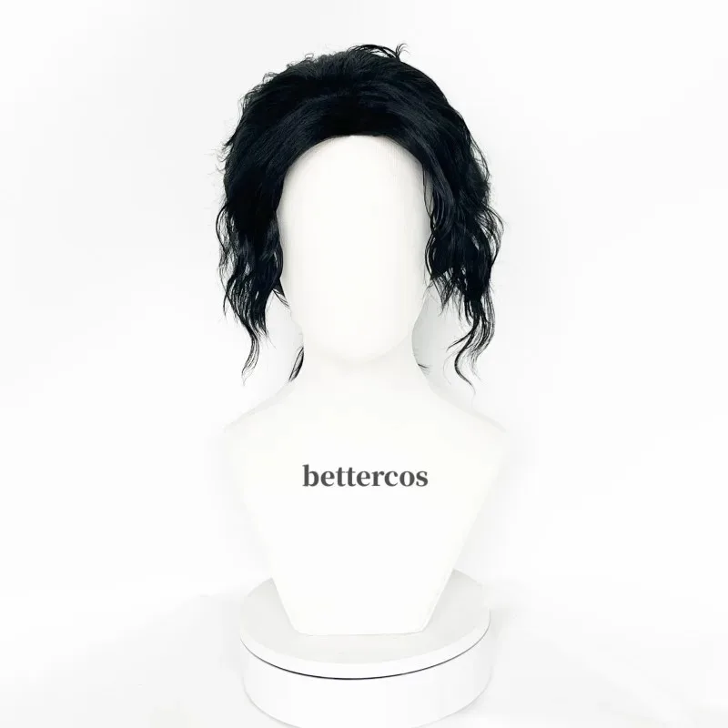 

Michael Cosplay Role Play Medium Long Curly Black Hair Wig Halloween Cos Wigsc;3.k'6;d.a;