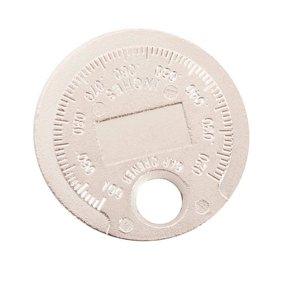 1PC Spark Plug Gap Gauge Measurement Tool Coin- Type Range Caliber Measuring Tool 0.02 to 0.1 Inches