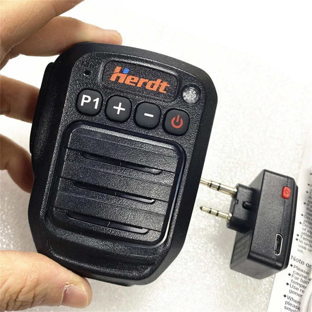 

Bluetooth PTT Microphone 2 Pin Wireless Speaker for Baofeng UV-5R UV-82 Kenwood