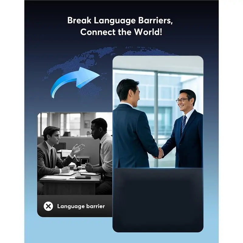 2026 New Real-Time AI Translation Earbuds 144 Languages For Travel Learning 3-In-1 Bluetooth Translator Earphone