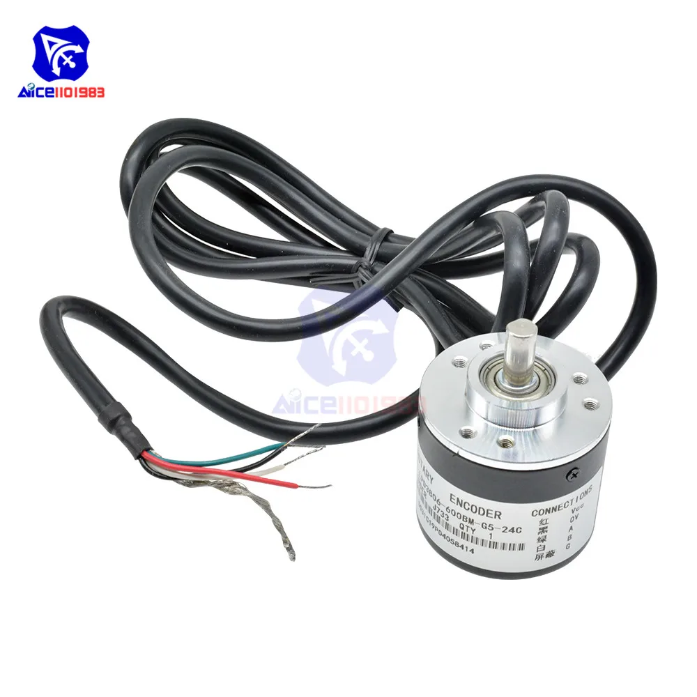 Diymore Encoder 360 P/R / 600 P/R Optische Incrementele 5-24V Ab Twee fasen 6Mm As