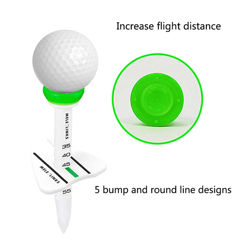 ใหม่ Double Golf Tee ขั้นตอนลงผู้ถือลูกกอล์ฟ Tee พลาสติก Golf Tee อุปกรณ์เสริม