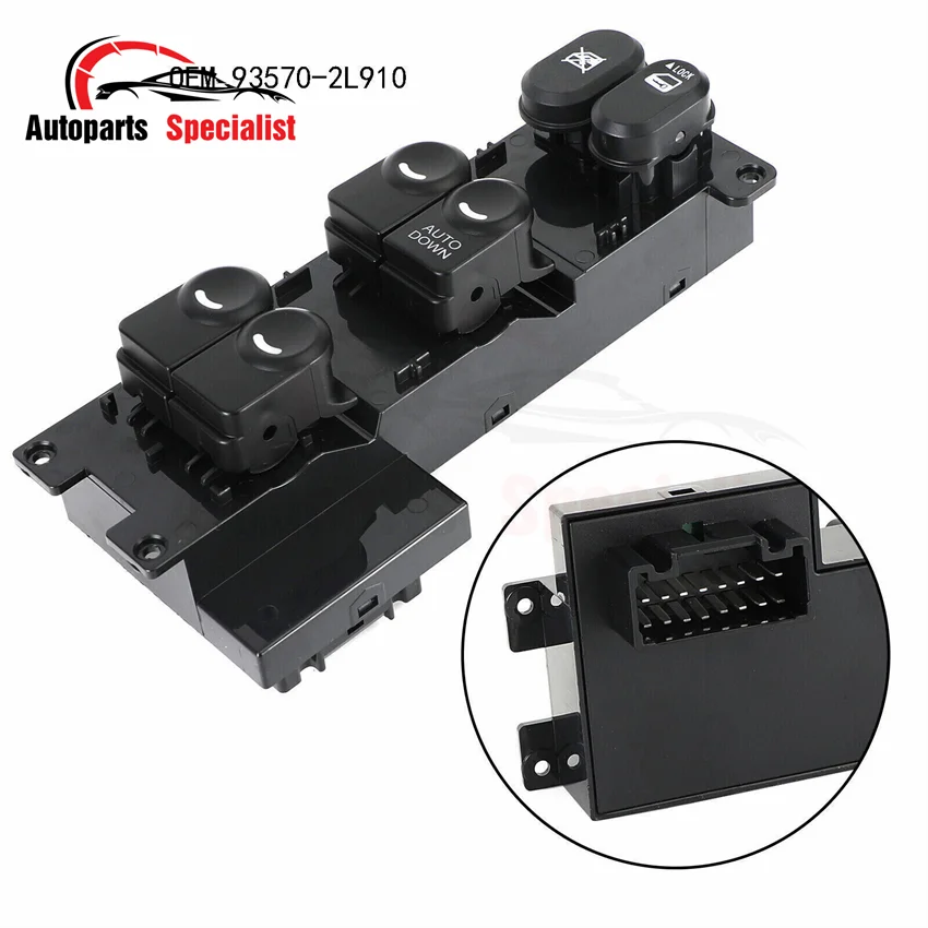 

93570-2L910 1PC Front Right Power Window Master Switch Panel 93570-2L010 For Hyundai I30 2007-2012