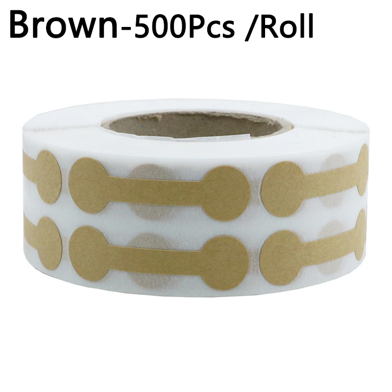 500Pcs Self-Sticker Blank Rectangle Price Tag Roll Portable Removable Adhesive Paper Ring Bracelet Jewelry Label Stickers