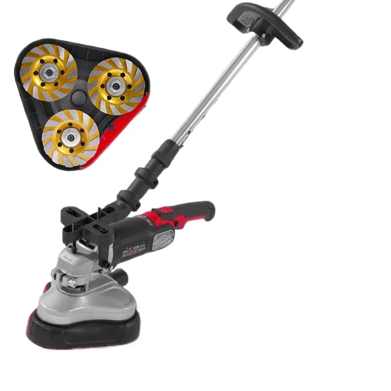 

Трехголовочная беспылевая шлифовальная машина для обработки краев полов, шлифовки бетона, цементных полов, ремонта и грубой обработки эпоксидных покрытий.