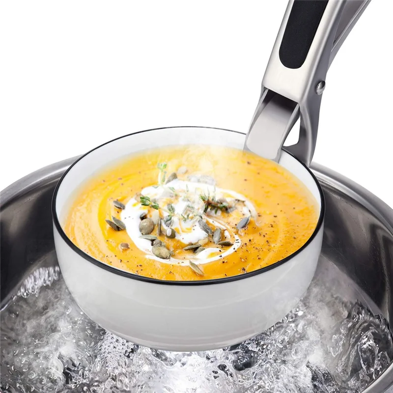 Pinça de placa aa96 compatível com acessórios de panela fritadeira de ar panelas pinça placa quente tigela retriever para forno vermelho