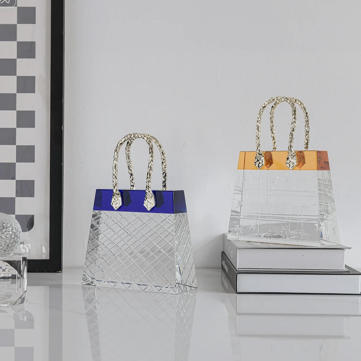 Light Luxury and Elegant Handbag Crystal Decoration Study Bedroom Hotel Crafts Ladies Decoration