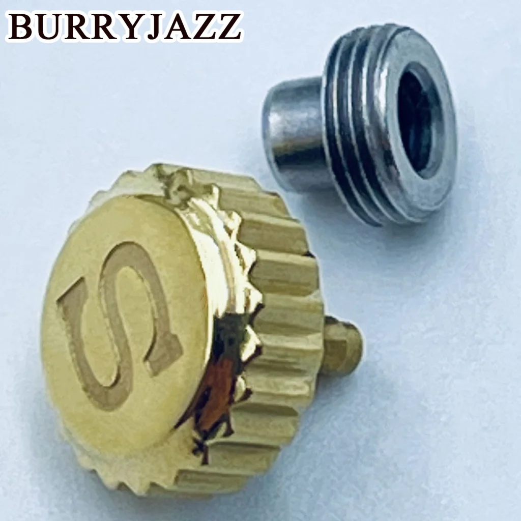BURRYJAZZ Silber Schwarz Rose Gold Uhr Kronen Uhr Teile Ersatz S CrownEdelstahl Für NH34 NH35 NH36 Uhrwerk – Detail 9