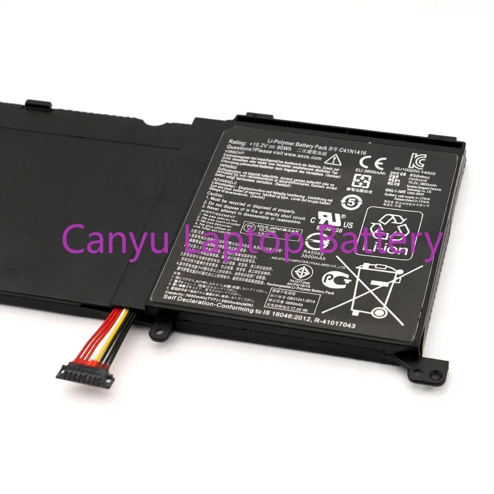 C41N1416   For ASUS ZenBook Pro G501 G501J G601J UX501 UX501J UX501JW UX501LW UX501VW N501L Series 15.2V 60Wh Laptop battery