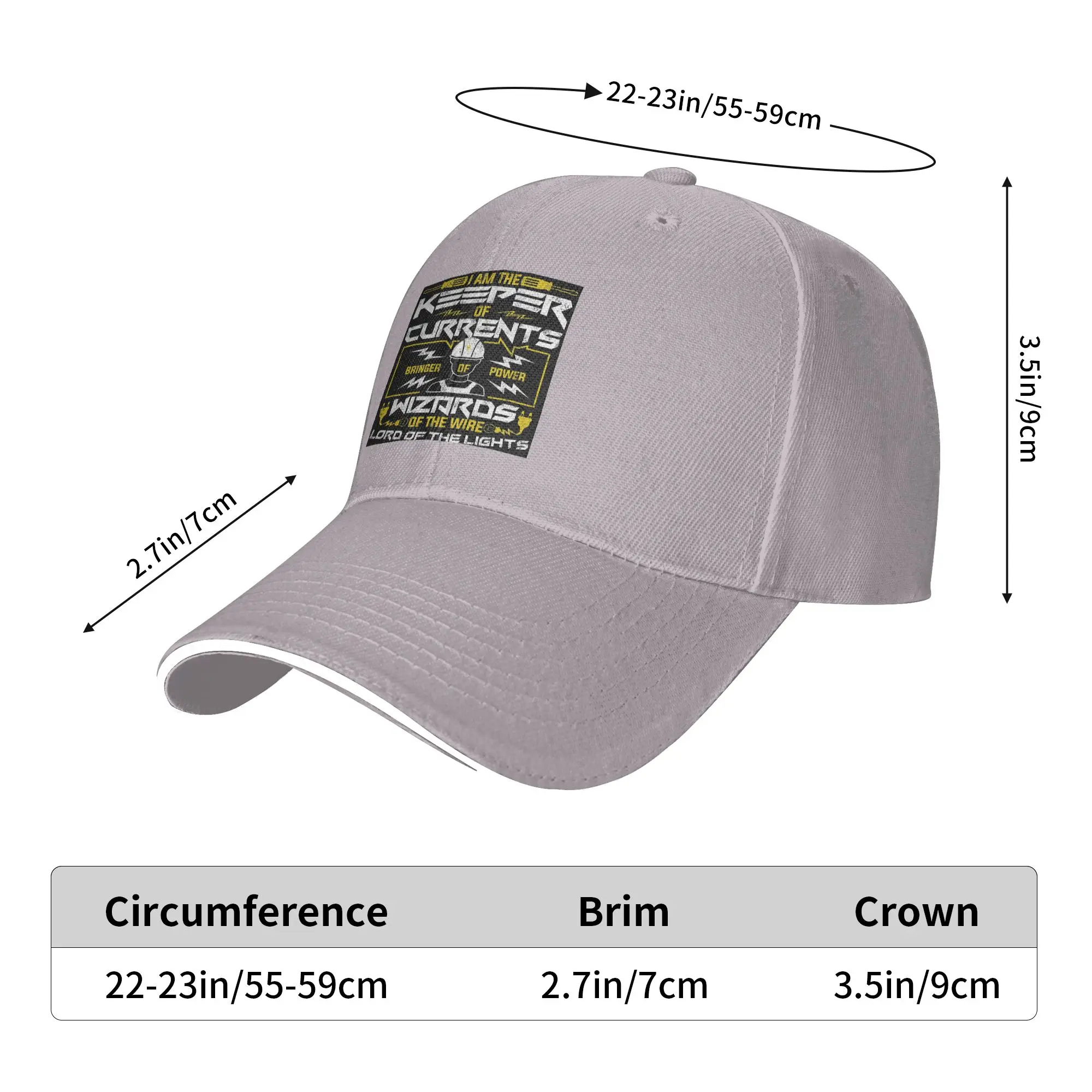 Electrician Electrical Engineering Power Cap Baseball Caps Adjustable Hat Hip Hop Summer Unisex Baseball Hats Customizable
