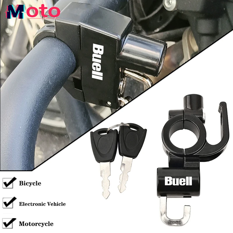 ل Buell XB9/R XB12/R/XT XB9S XB12S XB12Scg يوليسيس 1125CR 1125R العالمي للدراجات النارية خوذة باستخدام الحاسب الآلي قفل خوذة مضادة للسرقة