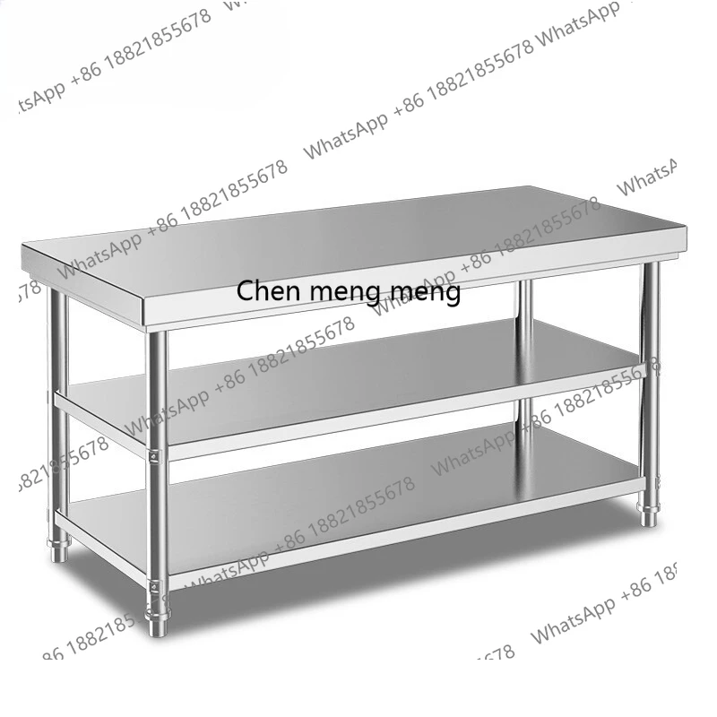 

Lecon commercial three-layer workbench stainless steel workbench LC-J-ST0840