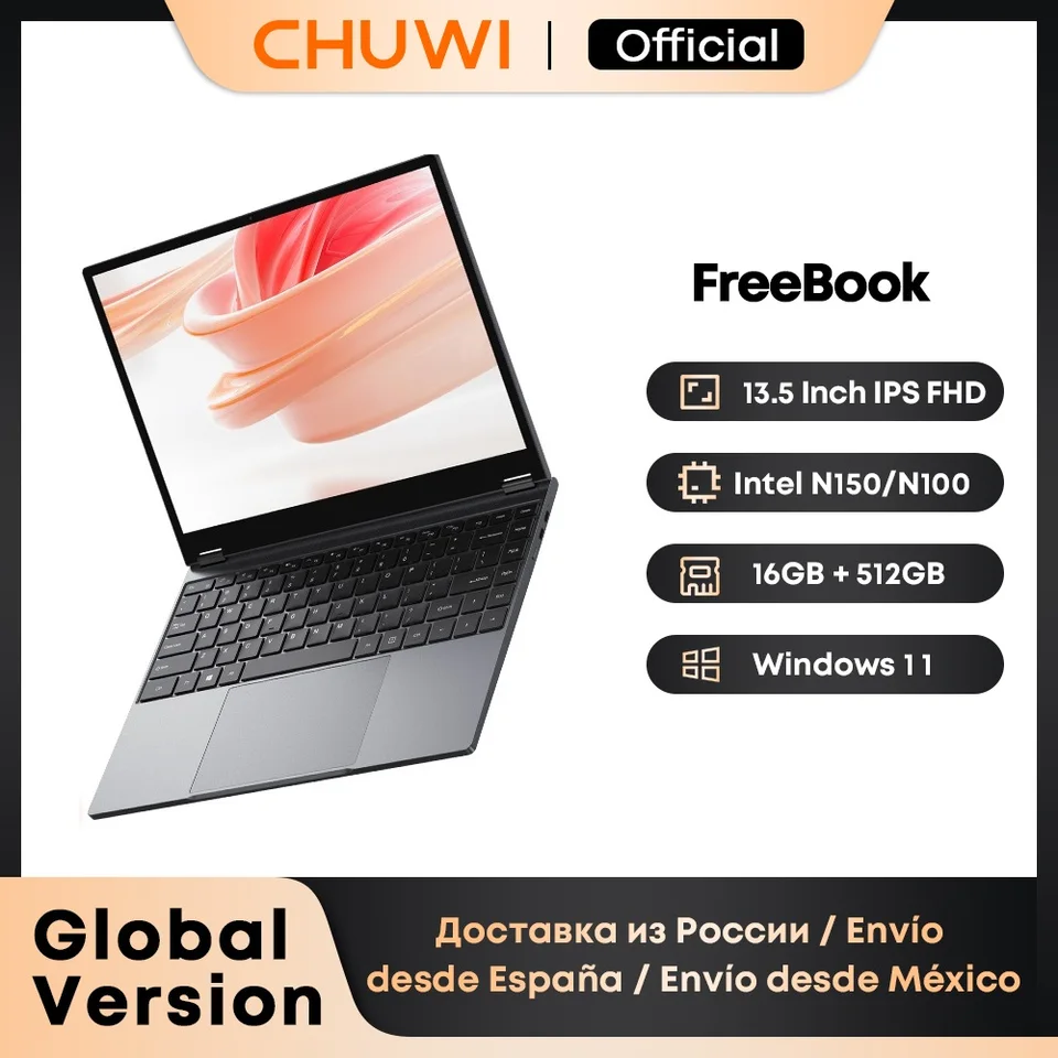 CHUWI FreeBook 2 in 1 Laptop Tablet 13.5