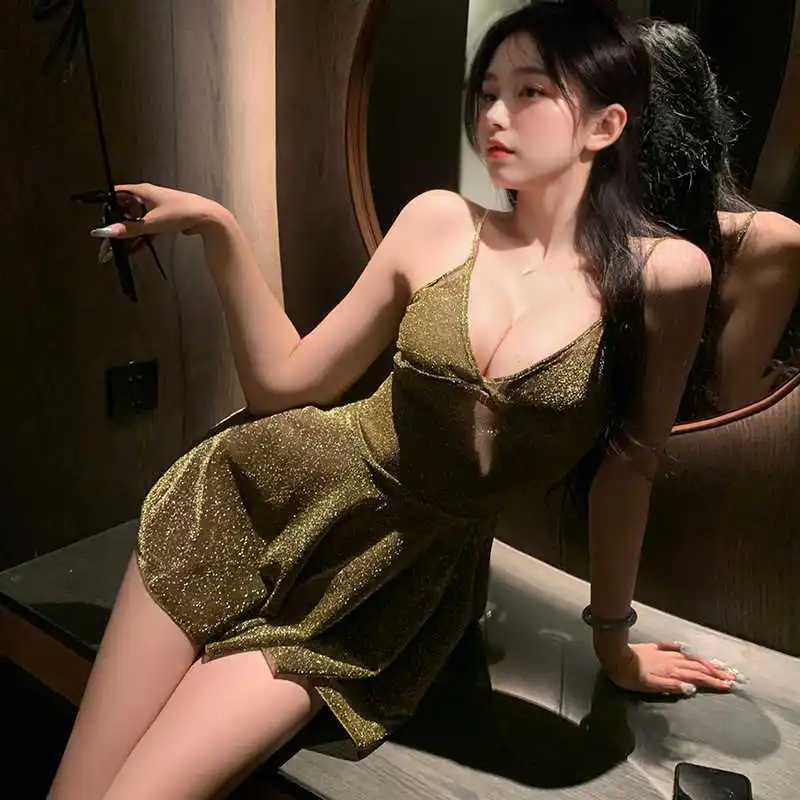 

Sexy Lingerie for Women Halter Dress Black White Lovely Mesh Nightgown Lace See-through Nightwear Exotic Hot Nightclub Uniform