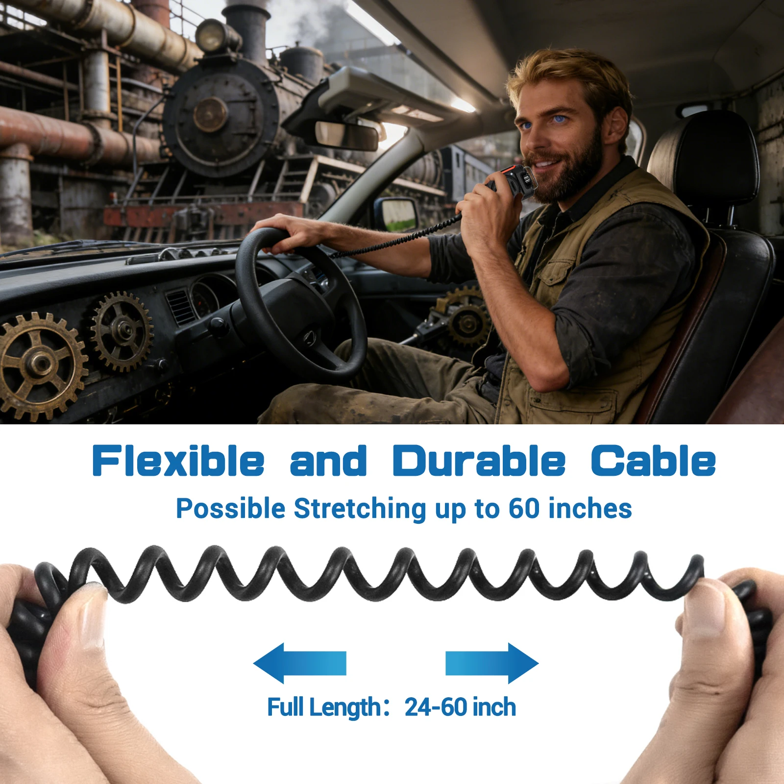 ABBREE AR-158 Micrófono recargable con altavoz para radio Baofeng - imagen 3