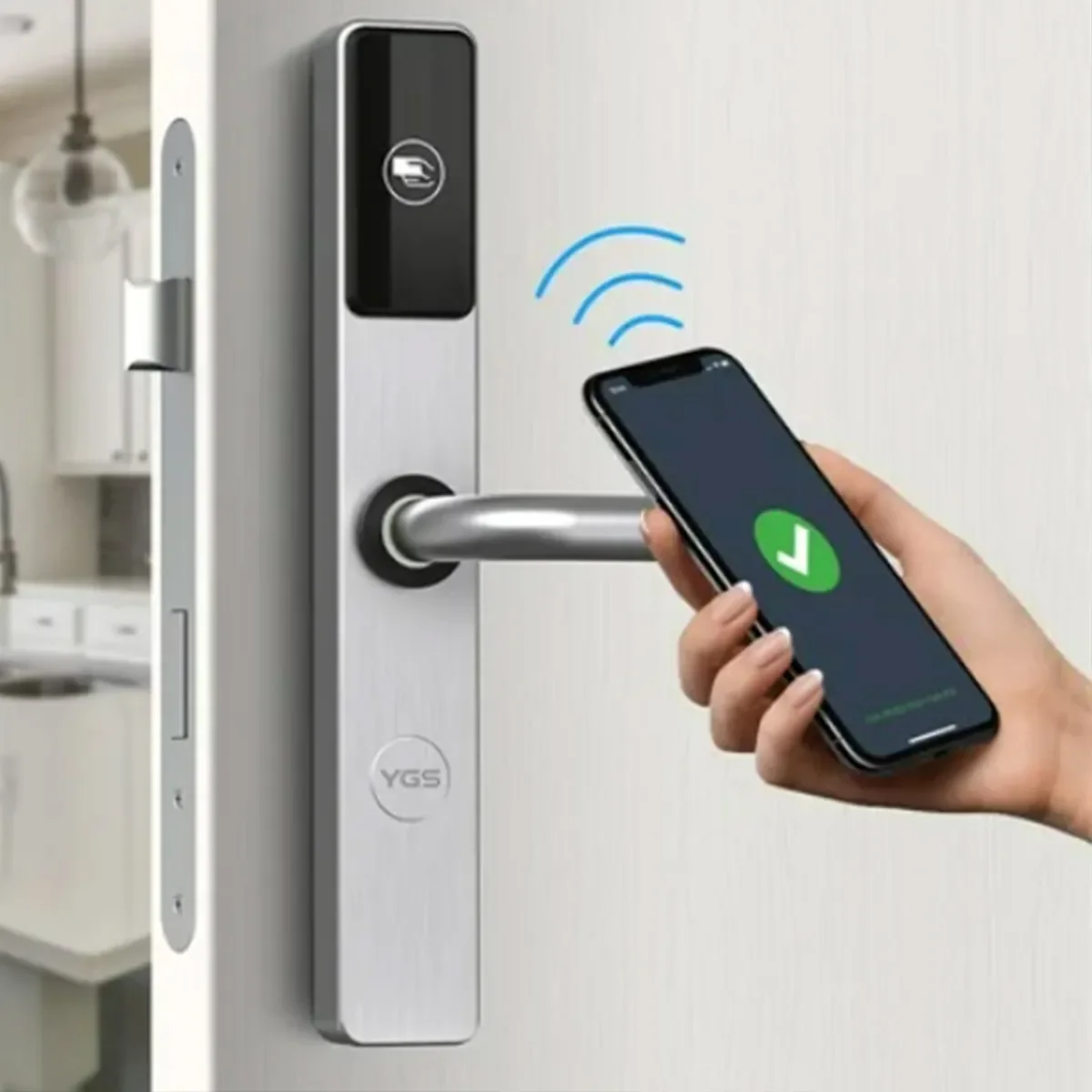 YGS lock smartphone keyless security electronic front door system  hotel smart lock smart digital door lock