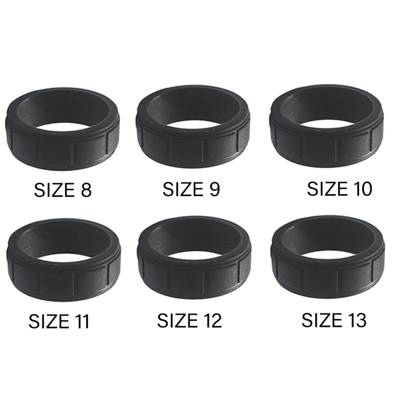 2PCS Popular For Women Silicone Cool Rings Rectangle Silicone Wedding Ring Environmental Sports Ring 8Mm 8