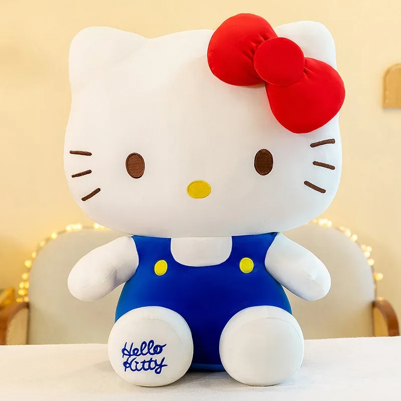 

Лидер продаж, 35/45/60 см, плюшевые игрушки «Hello Kitty», большой размер, милый фильм Sanrio KT Cat Peluche, куклы, мягкая кавайная игрушка, детский подарок на день рождения