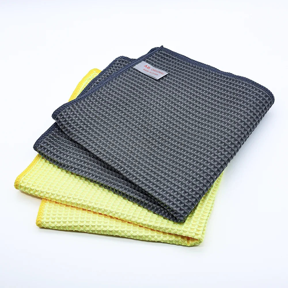 TILONDEX 1/3/5PCS Microfiber Waffle Weave Glass Cleaning Towels Streak-Free Auto Window & Mirror Drying Cloths for Car Home