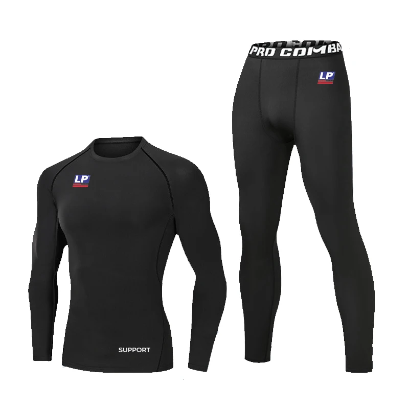 

LP SUPPORT Men's Professional Sports Quick-Dry Suit, with tight high elasticity, quick-drying and breathable, the top choice for