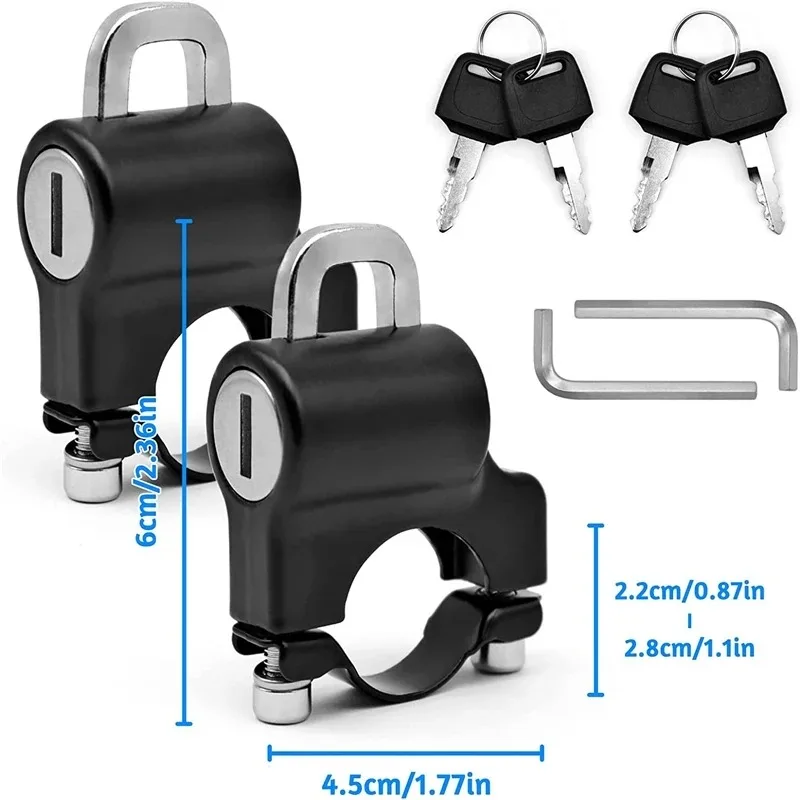 Motorcycle Helmet  Anti-Theft Lock for 22-28mm Handlebar Electric Scooter Bicycle Helmet Security Lock Motor Accessories