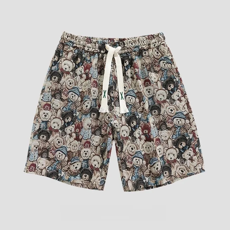 Quick Dry Ice Silk Shorts Men's 2026 New Straight Loose Cool Feeling Summer Trendy Brand Printed Large Briefs Casual Pants