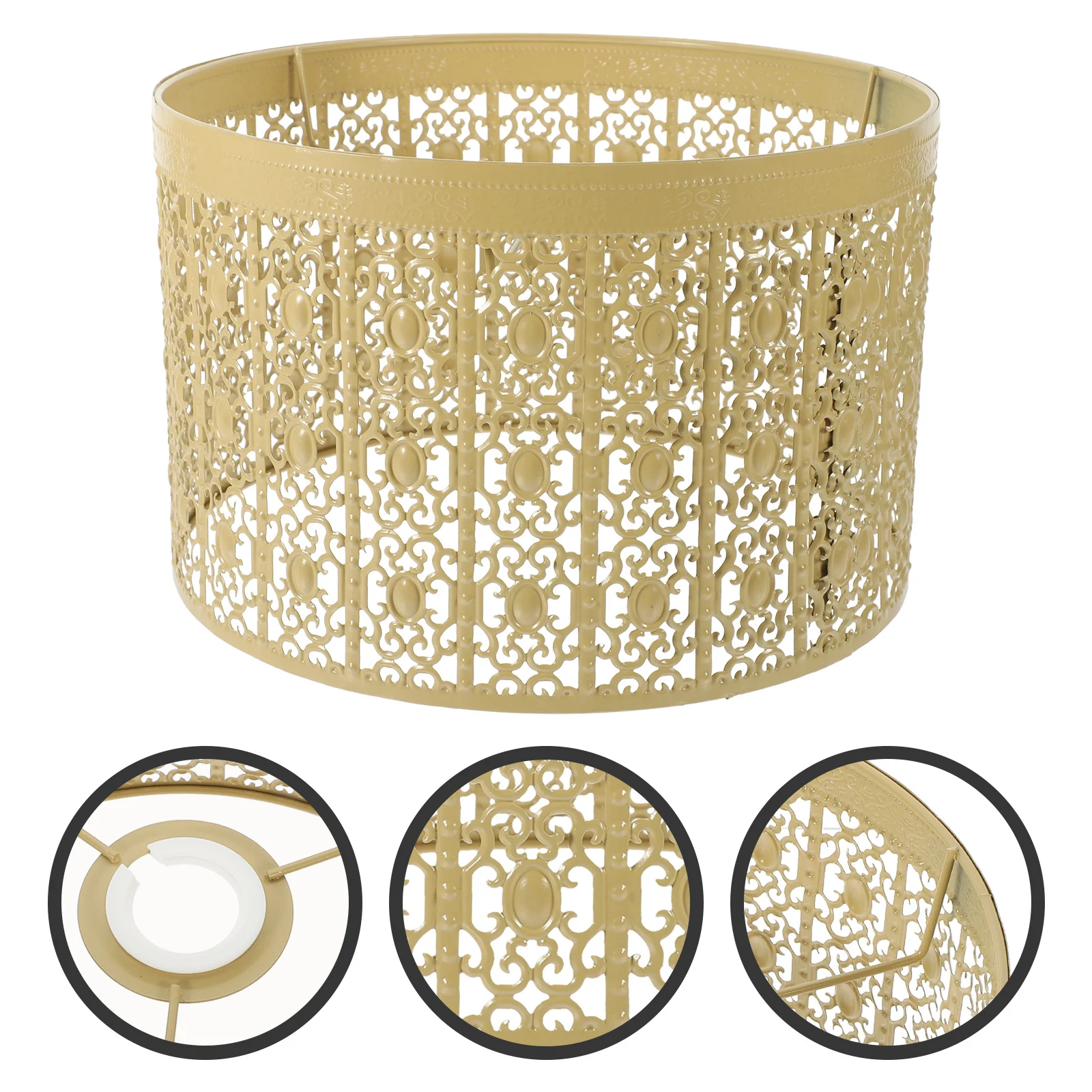 

Iron Hollow Lampshade Lightweight Metal Replacement for Desk Lamp Table Light Decorative Lamp Cover Light Covers