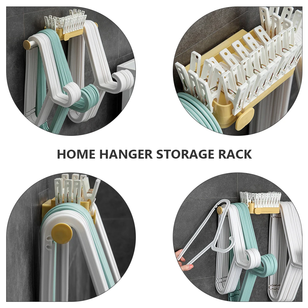 

Yellow Clothes Rack Storage ganizer Punch free Wall Mount Home Hanger St Multipurpose Coat Holder Storage Solution