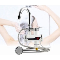 Kitchen Water Heater Cold Heating Faucet Instantaneous Water Heater Tap Instant Hot Water Faucet Heater with Shower Head