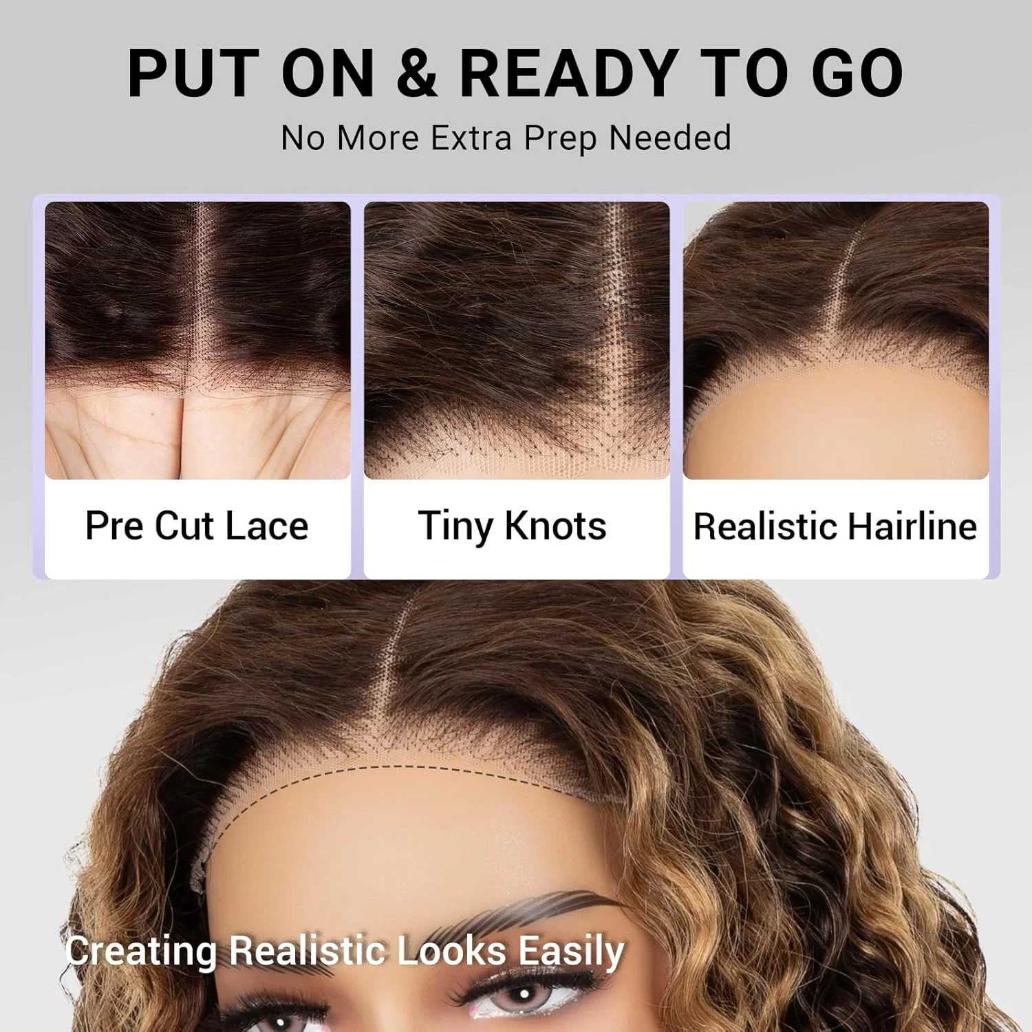 أومبير بوب شعر مستعار شعر الإنسان 4/27 تسليط الضوء على شعر مستعار موجة عميقة مجعد العسل شقراء الدانتيل الجبهة بوب الباروكات 200 الكثافة 16 بوصة