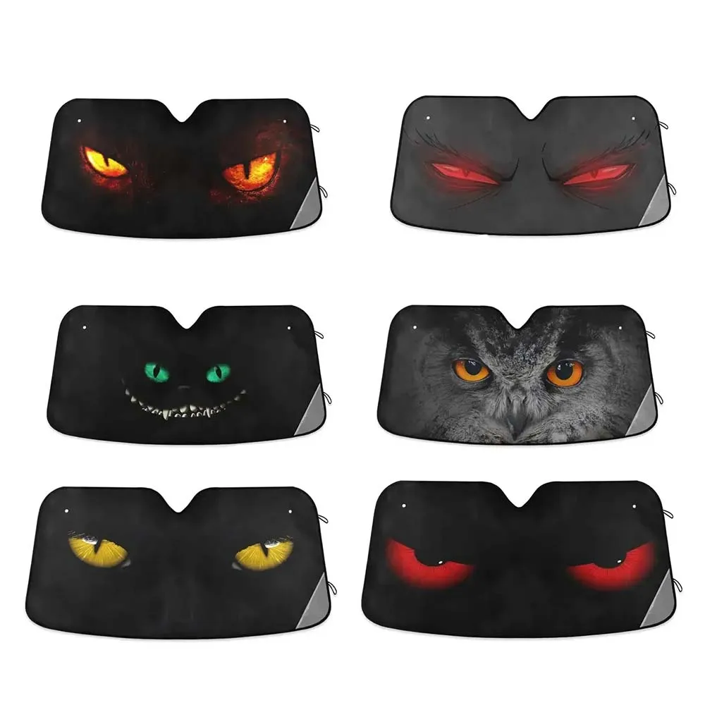 

Car Universal Personalized Handsome Pattern Black Animal Eyes Car Windshield Sunshade UV Sunshade Curtains