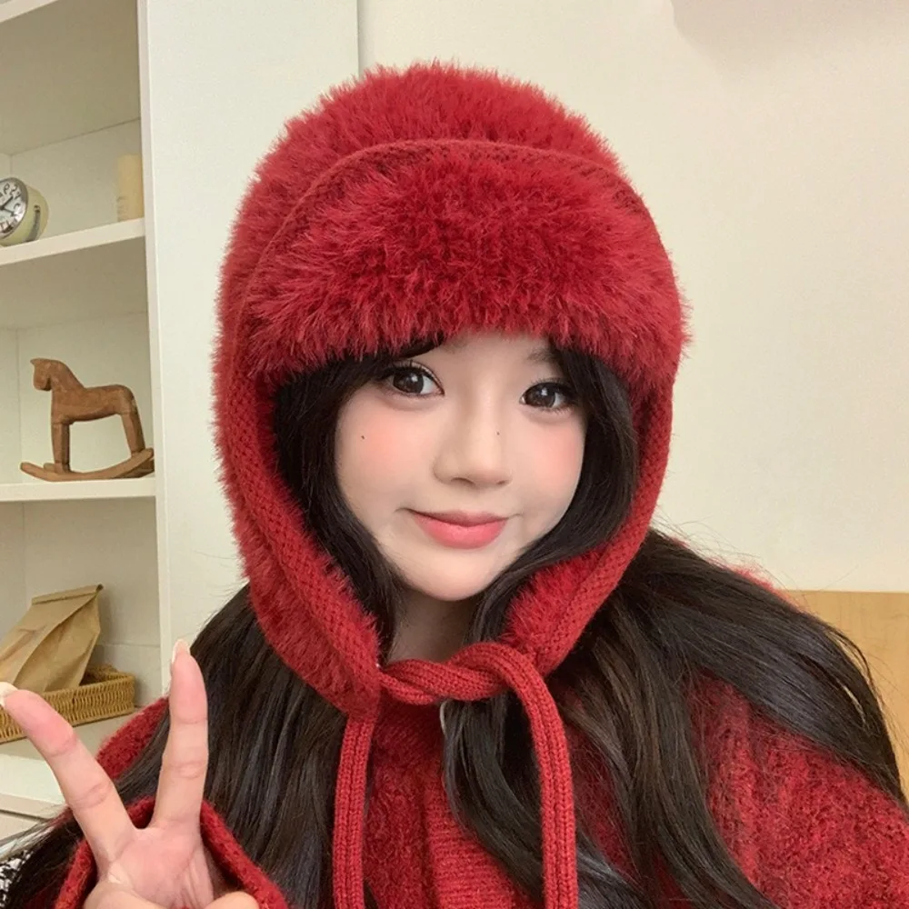 

Balaclava Earflaps Ear Protection Hats Cozy Fleece Skullies Hat Thickened Warm Beanies Caps Winter